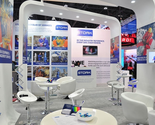 Exhibition construction at Adipec Abu Dhabi for Stork - by Hypsos ME