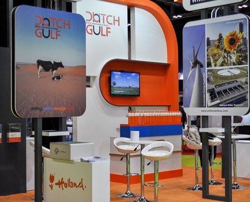 Exhibition construction at Water & Energy in Oman for the Dutch Government