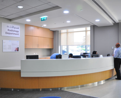 Interior fit-out - Mediclinic counters in Dubai