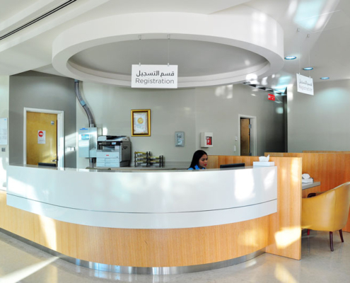 Interior fit-out - Mediclinic counters in Dubai