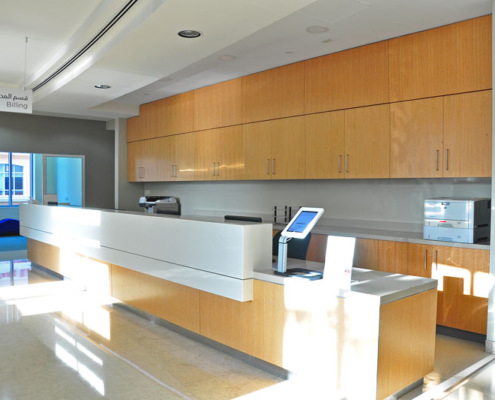 Interior fit-out - Mediclinic counters in Dubai