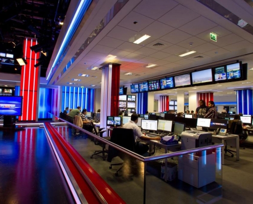 Interior fit-out for Sky News office - by Hypsos ME