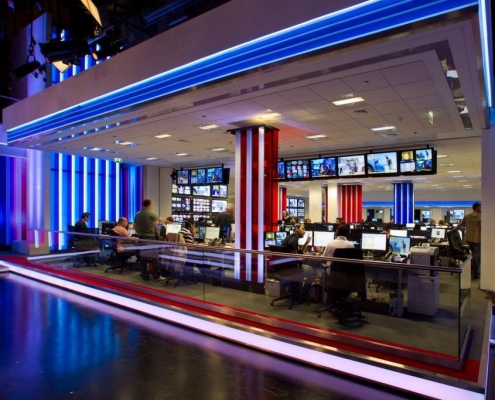 Interior fit-out for Sky News office - by Hypsos ME